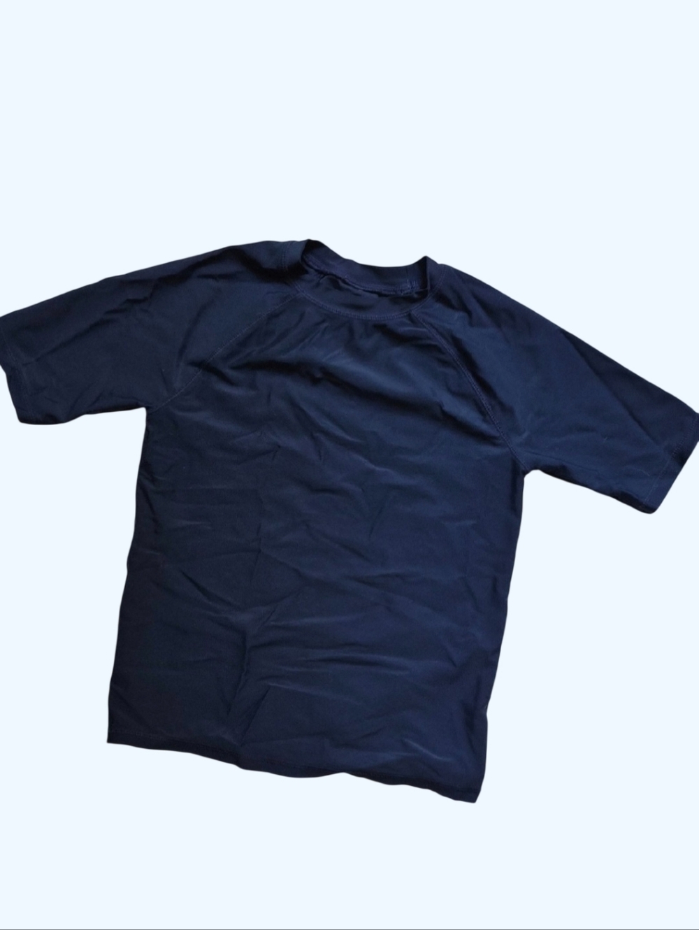 The Children's Place Navy Blue Shortsleeve Swimming Rash Guard-Size 8